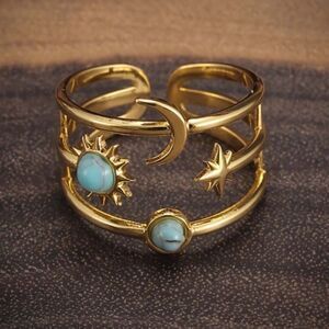 boho moon ring A1475